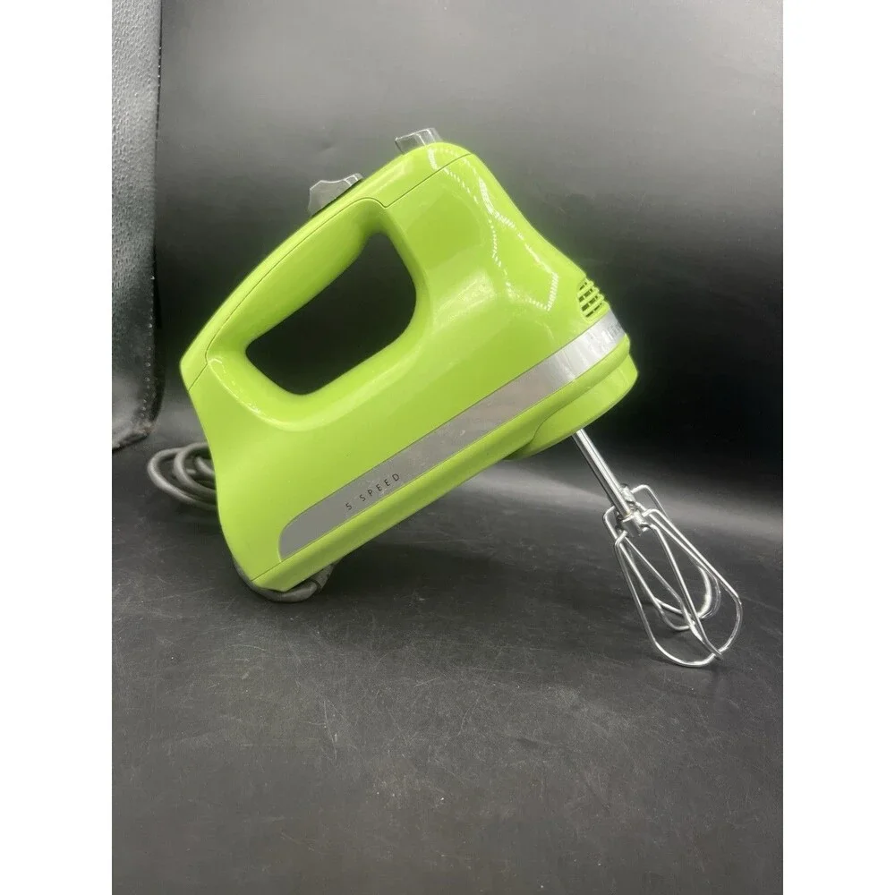 KitchenAid KHM512GA Ultra Power 5 Speed Hand Mixer Green Tested w/ Beaters